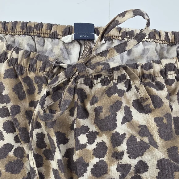 American Eagle Outfitters Leopard Print Wide Leg Pants - Brown - Picture 8 of 15